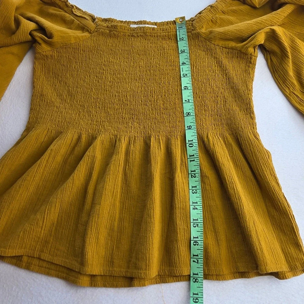 Madewell smocked peplum